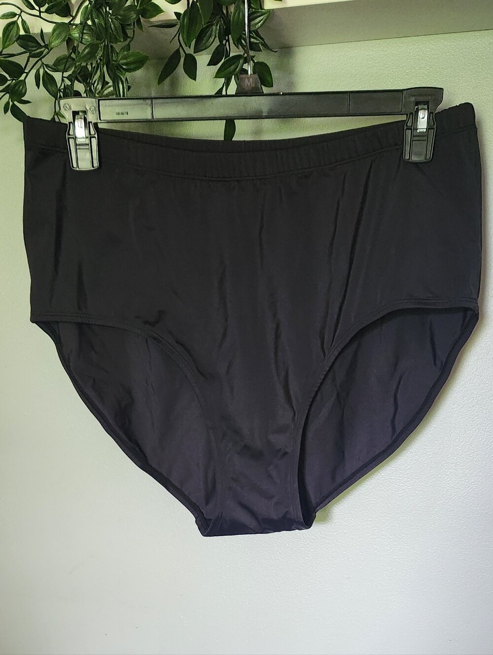 High-Waist Black Bikini Bottom - Briefs 22w